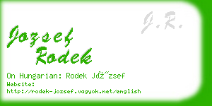 jozsef rodek business card